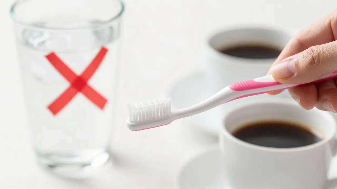 Jemný kartáček v úhlu 45 stupňů k dásním pro správnou hygienu citlivých zubů