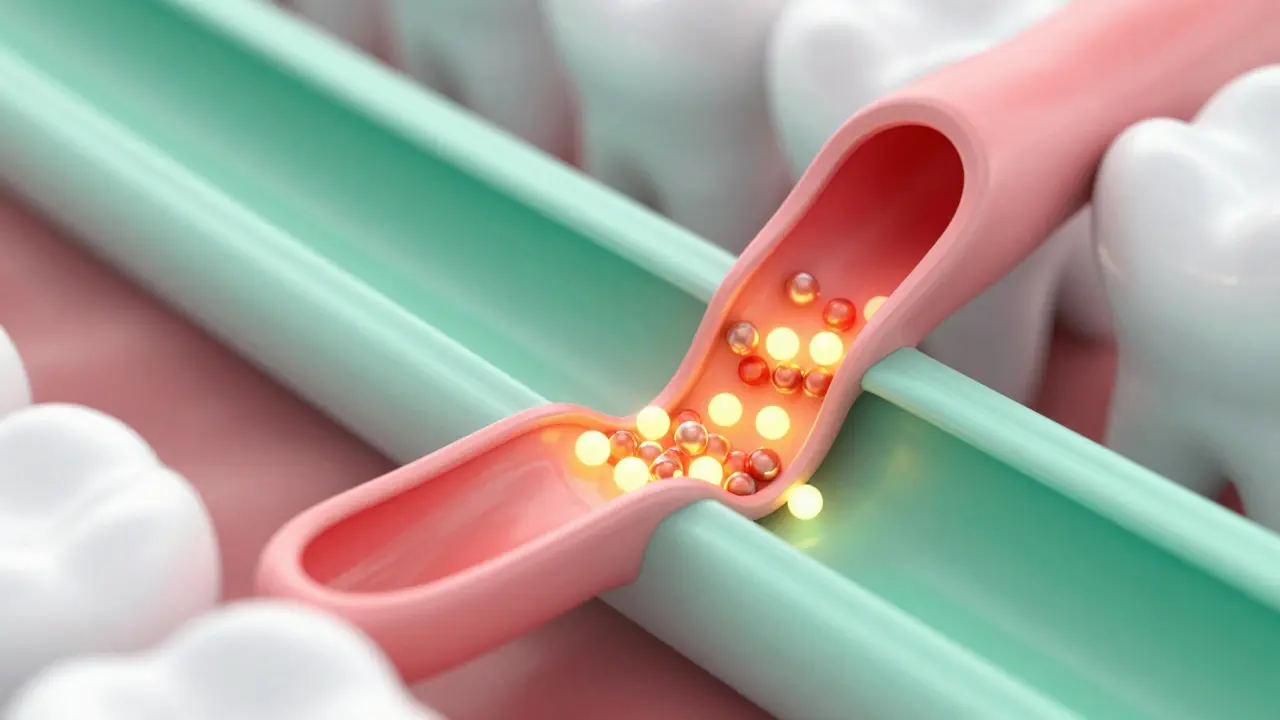 Mikroskopický pohled na uzavírání dentinových tubulů minerálními látkami