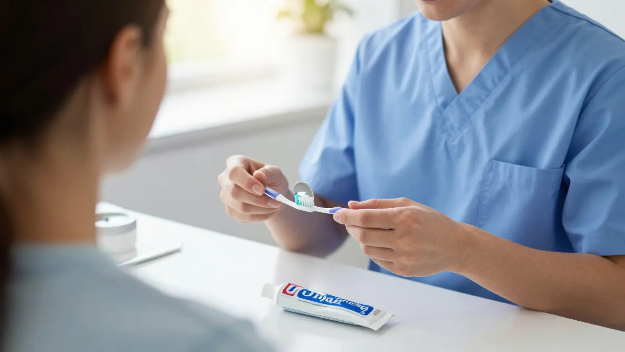 Stomatolog doporučuje šetrnou ústní hygienu pacientovi