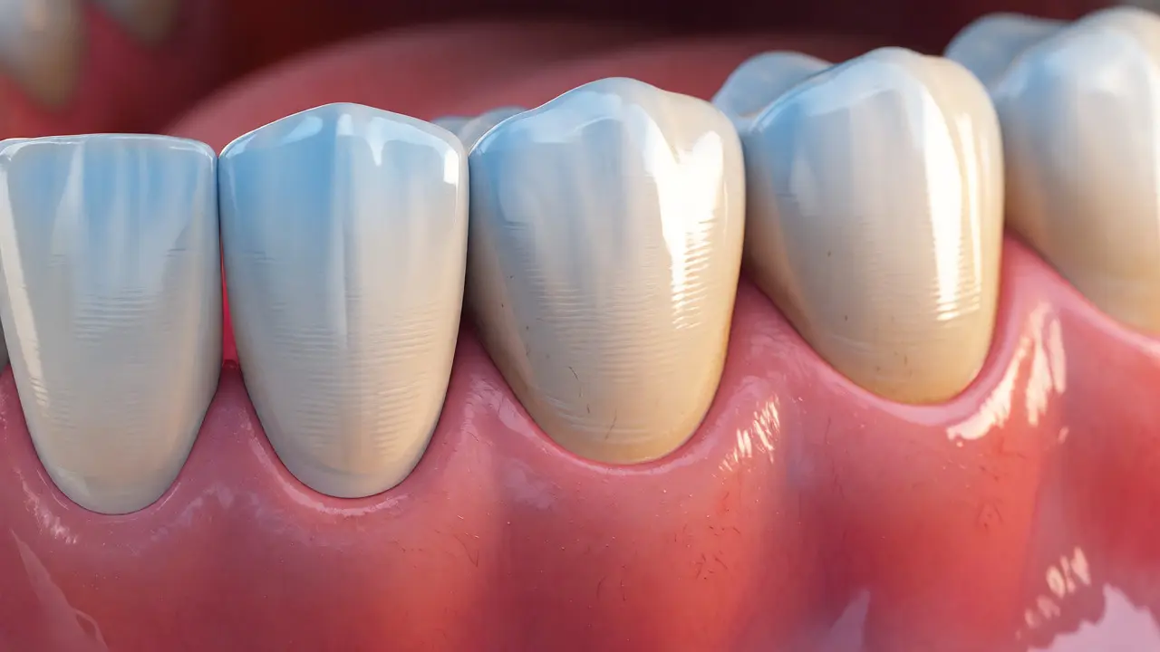 Zdravé dásně v kontaktu s dentální restorací